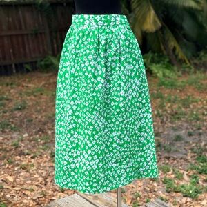 1970s Vintage Jamisport Floral Spring Midi Skirt